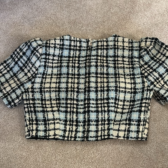 Reformation Nicky Top in Sky Tweed (size 4) - Picture 5 of 5